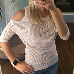 Cold shoulder mesh sweater - Express